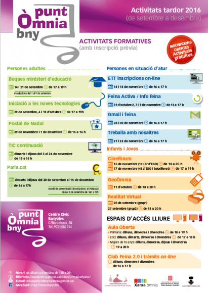 Poster activities tic point omnia banyoles