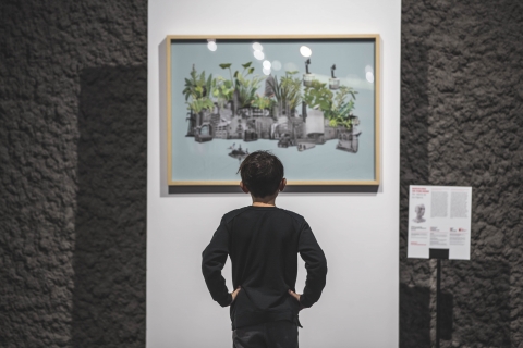 Obra exposada en l'edició 2017 de la Mobile Week Barcelona 2017 sobre el futur de les ciutats