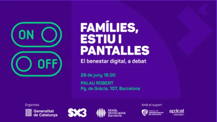 Imatge de la jornada ‘Famílies, estiu i pantalles: el benestar digital, a debat’