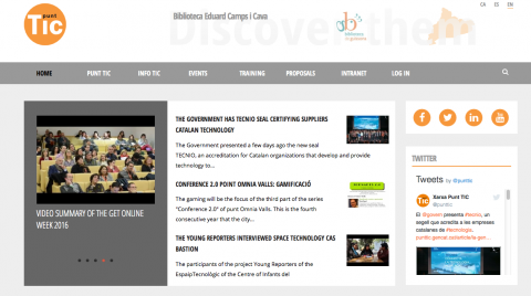 Web en anglès de la Xarxa Punt TIC