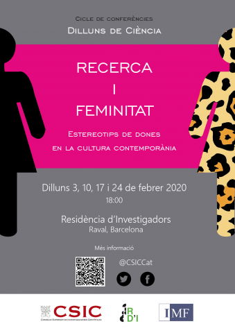 Cartell del cicle sobre dones i ciència de la Residència d'Investigadors Cartell del cicle sobre dones i ciència de la Residència d'Investigadors