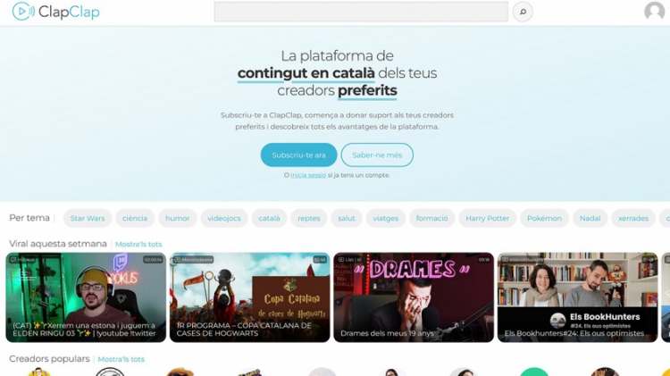 Imagen de la plataforma ClapClap Imagen de la plataforma ClapClap