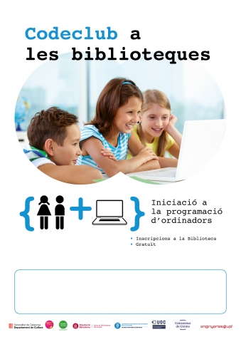Cartell de Code Club a les biblioteques