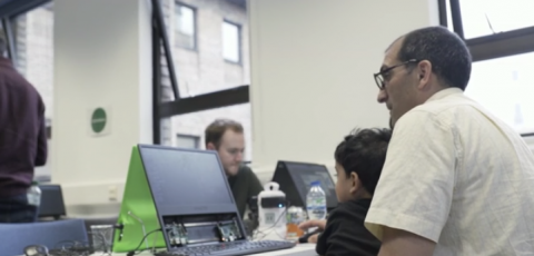 Students. Frame of the Code Club course's video