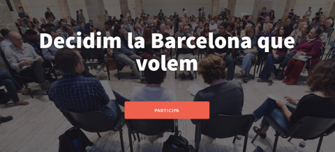 Portada de la plataforma Decidim.Barcelona Portada de la plataforma Decidim.Barcelona