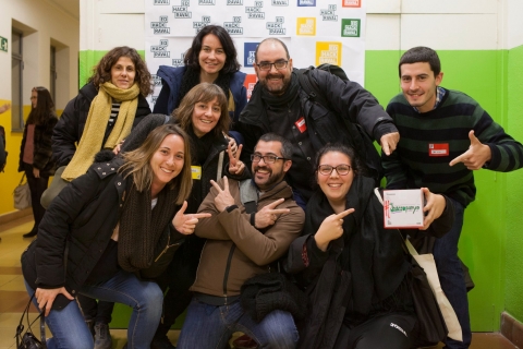 Group photo of people who participated in the presentation of EDhack Raval