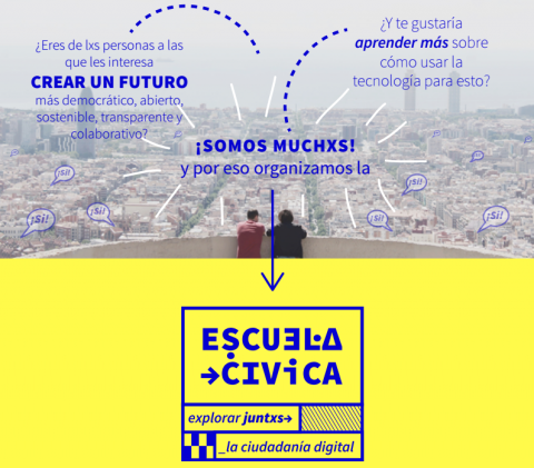 Cartel de la Escuela Cívica Cartel de la Escuela Cívica