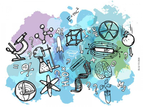 Cartell de les activitats de Girona Emprèn pel 11 de febrer, Dia de la Dona i la Nena a la Ciència