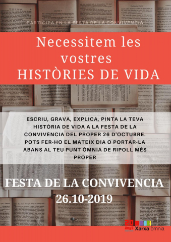 Cartell de l'activitat per a la realització d'un mura col·lectiu a Ripoll per la festa de la Convivència del 26 d'octubre