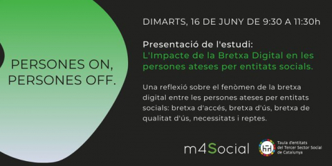 Esdeveniment virtual: La Bretxa Digital en les persones ateses per entitats socials