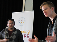 Els gestors d'Indyhall a la Coworking Europe Conference