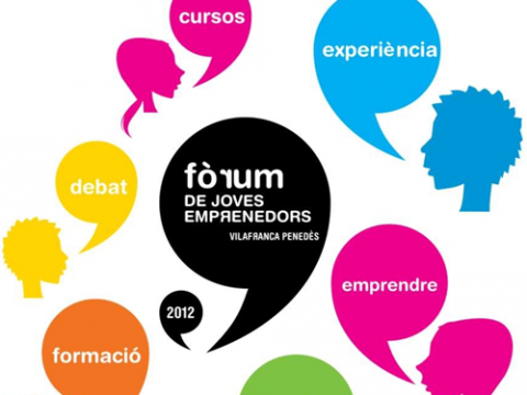 Part del cartell del 14è Fòrum de Joves Emprenedors