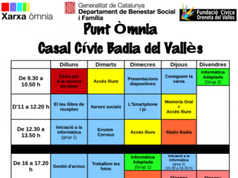 Part del cartell de la programació de l'Òmnia Badia per al 2014