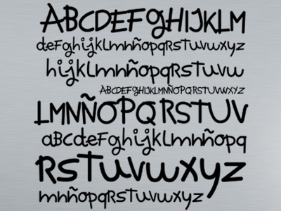 Abecedari escrit amb la tipografia Anna Vives