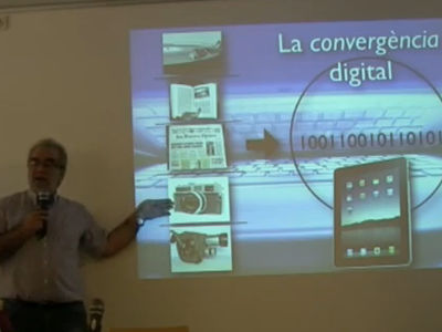 Jordi Adell durant la seva participació a la jornada dels 20 anys del Teb Jordi Adell durant la seva participació a la jornada dels 20 anys del Teb