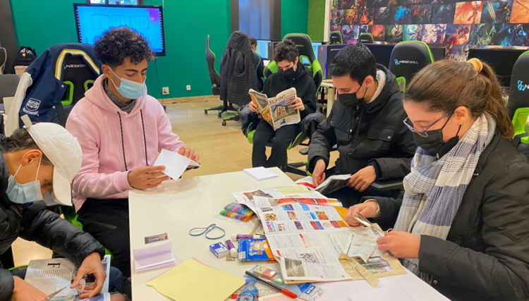 Joves del projecte ECO-MEDIA a Sant Feliu