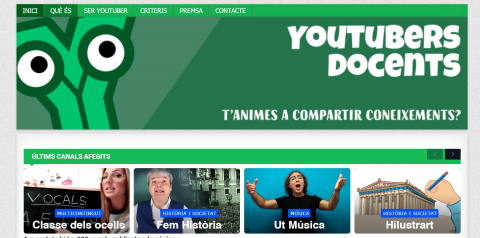 Youtubersdocents.cat recull diversos canals de professors/es de parla catalana